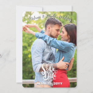 Ankündigung von Save the Date V-Foto-Sticker