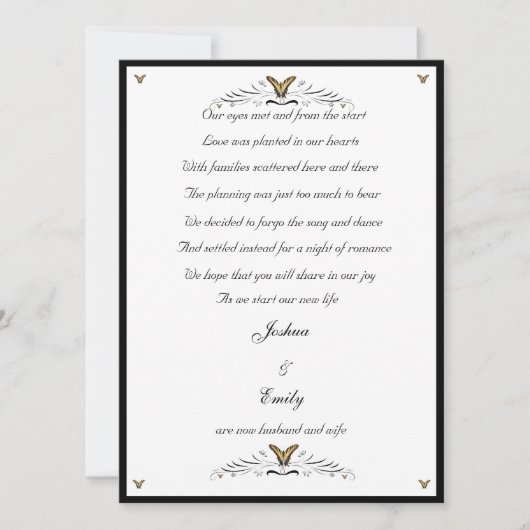 Ankündigung von Schmetterlingen und Wirbel (Vorderseite)