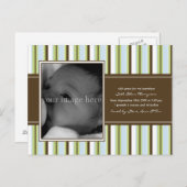 Ankündigung von Schokolade und Blue Stripe Baby (Vorne/Hinten)