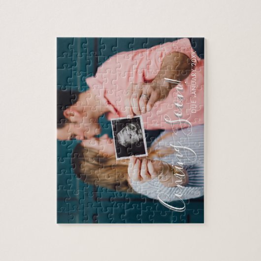 Ankündigung von Schwangerschaft kommt bald Skript- Puzzle (Vertikal)