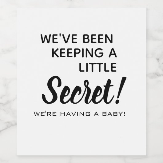 Ankündigung von Schwangerschaften Weinetikett (Einzelnes Label)