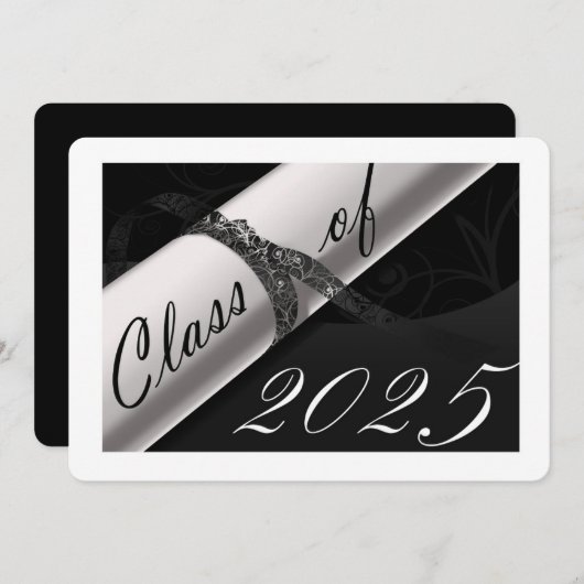 Ankündigung von Schwarzweiß-Abschluss (Vorne/Hinten)