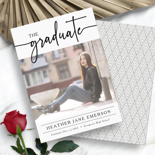 Ankündigung von Schwarzweiß-Abschluss