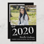 Ankündigung von Schwarzweiß-Abschluss (Vorne/Hinten)