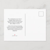 Ankündigung von Schwarzweiß-Abschluss Postkarte (Rückseite)