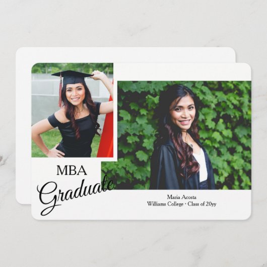 Ankündigung von Script Graduate Foto (Vorne/Hinten)