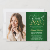 Ankündigung von Script Green Gold Foto Abschluss (Vorderseite)