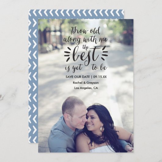 Ankündigung von Scripting Save the Date Foto (Vorne/Hinten)