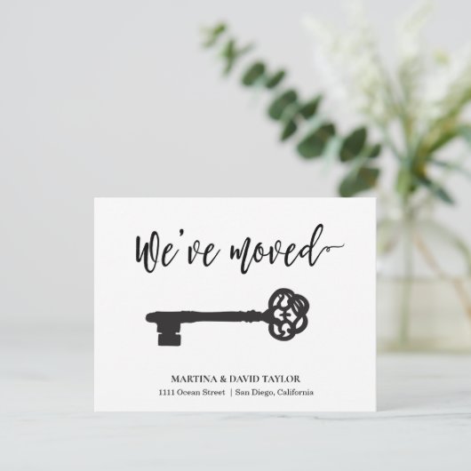 Ankündigung von Scripture und Key New Zuhause Addr Postkarte (Stehend Vorderseite)