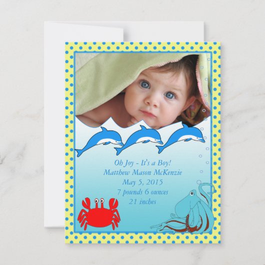 Ankündigung von Sea Baby Boy (Vorderseite)
