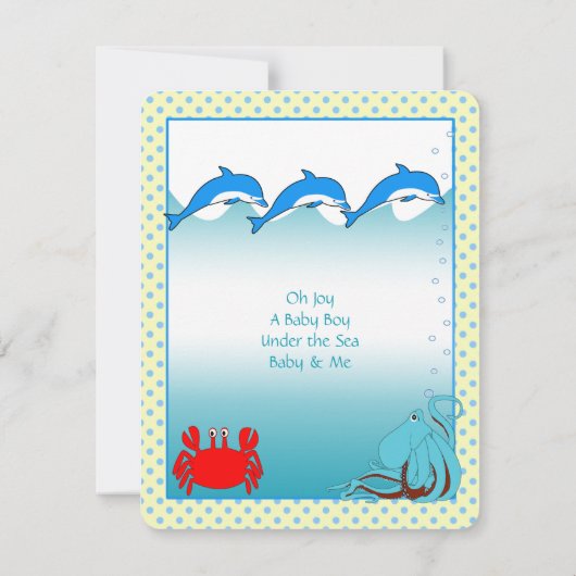 Ankündigung von Sea Baby Boy Shower (Rückseite)