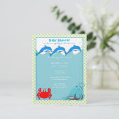 Ankündigung von Sea Baby Boy Shower (Stehend Vorderseite)