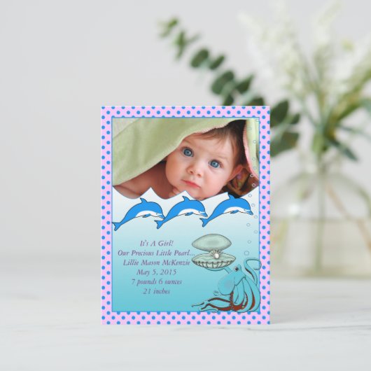 Ankündigung von Sea Baby Girl (Stehend Vorderseite)