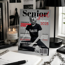 Ankündigung von Senior Grad Modern Magazine Cover
