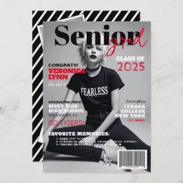 Ankündigung von Senior Grad Modern Magazine Cover