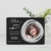 Ankündigung von Silver Paint Brush Frame Abschluss (Stehend Vorderseite)