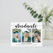 Ankündigung von Simple Calligraphy Abschluss Foto (Stehend Vorderseite)