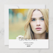Ankündigung von Simple Student Foto Abschluss Squa (Vorderseite)