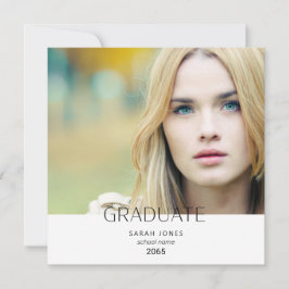 Ankündigung von Simple Student Foto Abschluss Squa