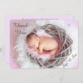 Ankündigung von Sip and See Feather Nest Foto Baby (Vorne/Hinten)