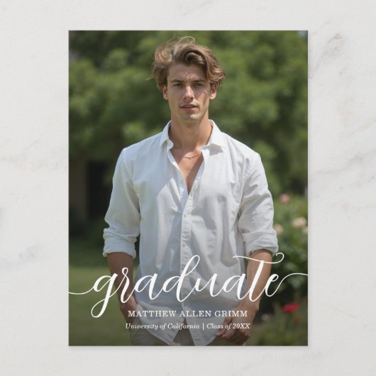 Ankündigung von Skript-Abschluss Postkarte (Vorderseite)