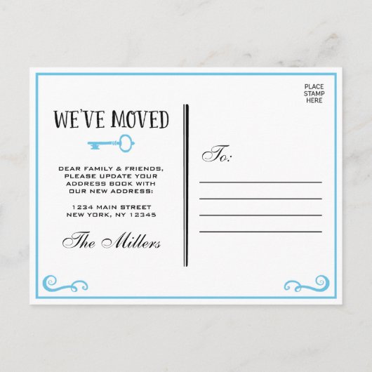 Ankündigung von Sky Blue Key Moving (Rückseite)