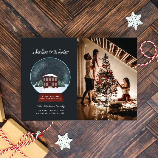 Ankündigung von Snow Globe Foto Holiday Moving