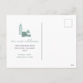 Ankündigung von Snowy Village Holiday Moving Postc (Rückseite)