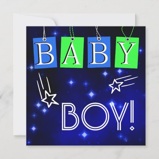 Ankündigung von Star Baby Boy (Vorderseite)
