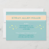 Ankündigung von Stardust Baby Boy Birth (Rückseite)