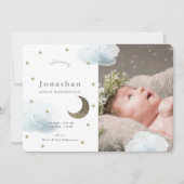 Ankündigung von Stars & Blue Clouds Foto Boy Baby (Vorderseite)