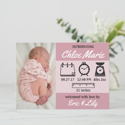 Ankündigung von Stats Baby (Stehend Vorderseite)