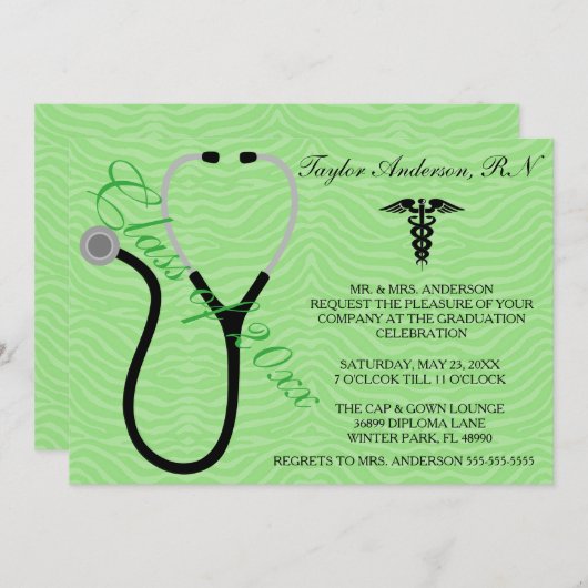 Ankündigung von Stethoscope Medical School Abschlu (Vorne/Hinten)