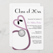 Ankündigung von Stethoscope Medical School Abschlu (Vorne/Hinten)