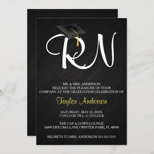 Ankündigung von Stethoscope Nursing School Abschlu (Vorne/Hinten)