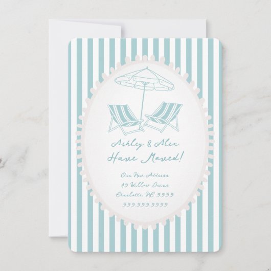 Ankündigung von Strandstühlen (Vorderseite)