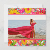 Ankündigung von Styish Floral Abschluss Custom Fot (Rückseite)