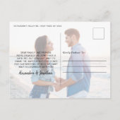 Ankündigung von Sun Sea Surf Foto Verlobung (Rückseite)