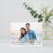 Ankündigung von Sun Sea Surf Foto Verlobung (Stehend Vorderseite)