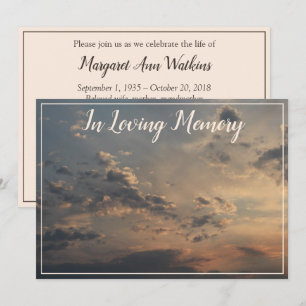 Ankündigung von Sunset Clouds Memorial Service