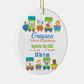 Ankündigung von süße Tier Train Baby Keramik Ornament (Rechts)