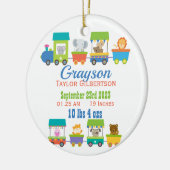 Ankündigung von süße Tier Train Baby Keramik Ornament (Links)