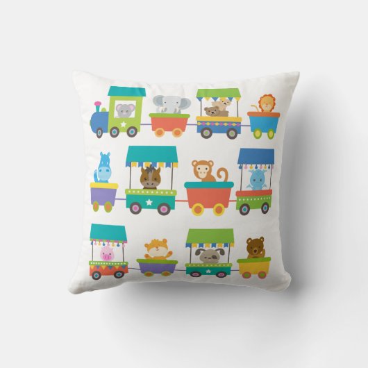 Ankündigung von süße Tier Train Baby Kissen (Rückseite)