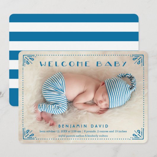 Ankündigung von Sweet Dotted Frame Birth (Vorne/Hinten)