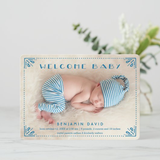 Ankündigung von Sweet Dotted Frame Birth (Stehend Vorderseite)