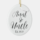 Ankündigung von Tante & Onkel Keramik Ornament (Rechts)