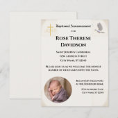 Ankündigung von Taufen Foto (Vorne/Hinten)