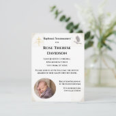 Ankündigung von Taufen Foto (Stehend Vorderseite)