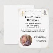 Ankündigung von Taufen Foto (Vorne/Hinten)