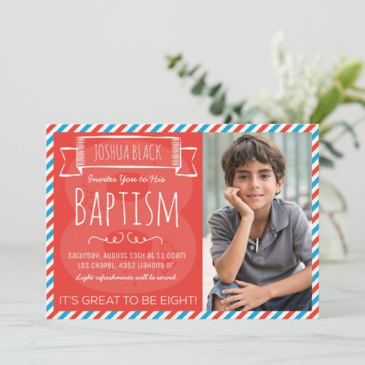 Ankündigung von Taufen in den Bereichen Rot und Bl (Stehend Vorderseite)